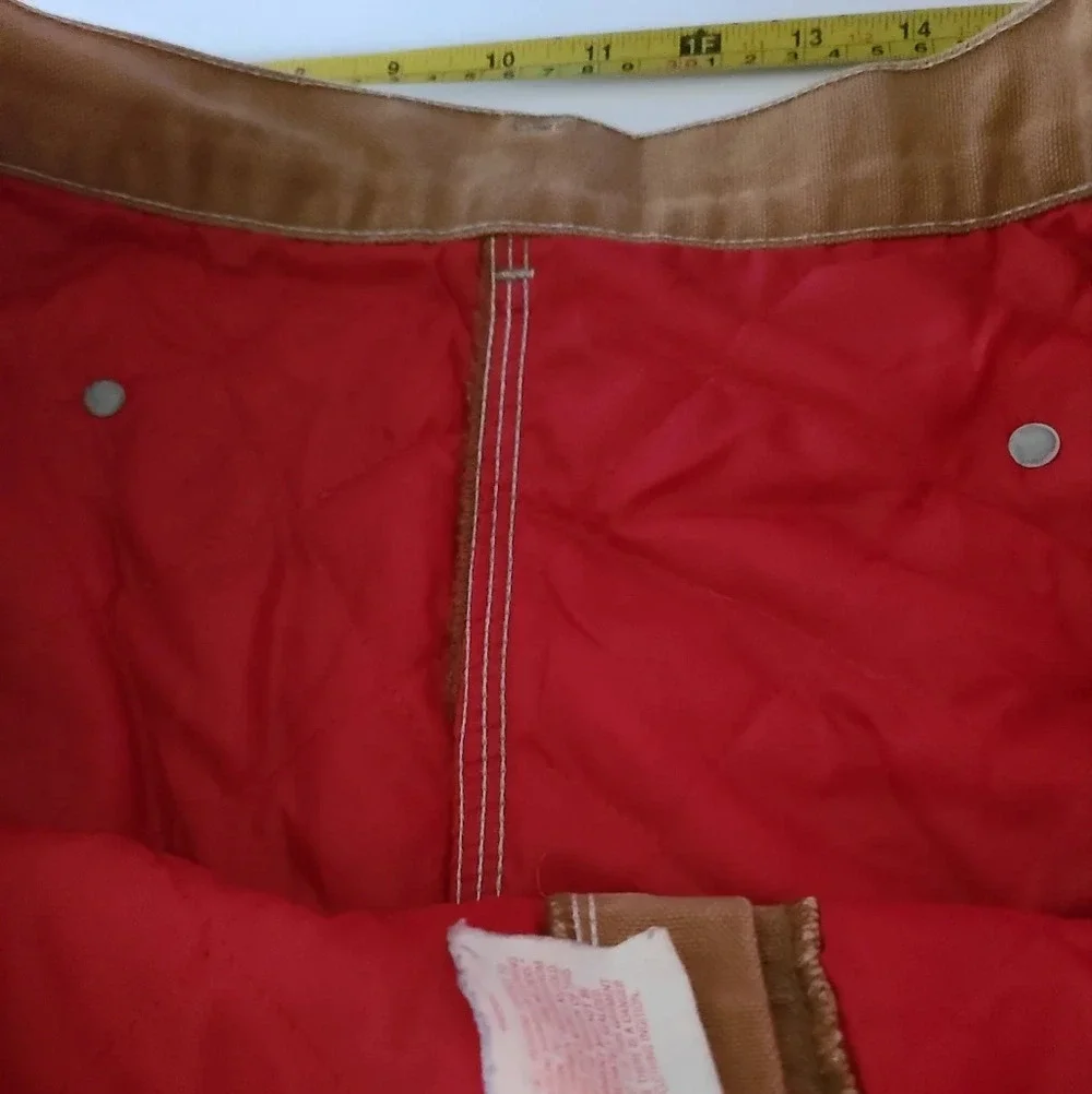 Carhartt Vintage tan Utility work pants quilted lined canvas sz.46×32